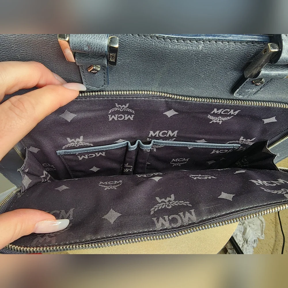 MCM Leather Briefcase Laptop Bag
